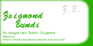 zsigmond bundi business card